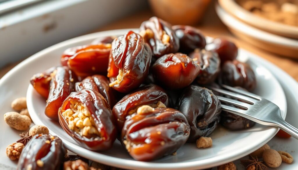 How do you soften dates for stuffing?