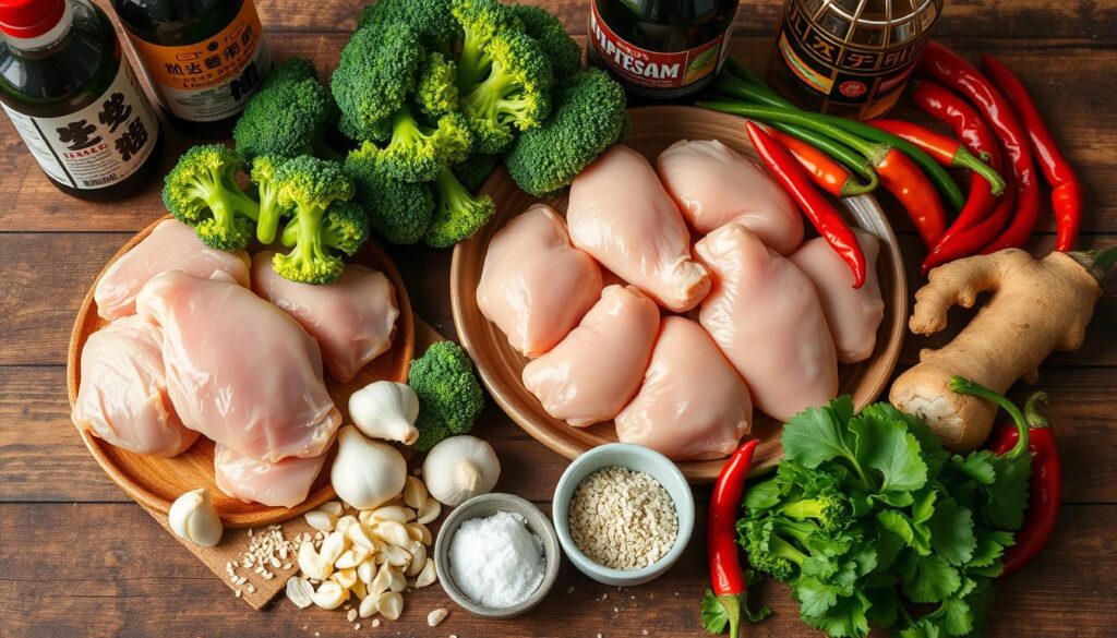 ingredients for General Tso's Chicken