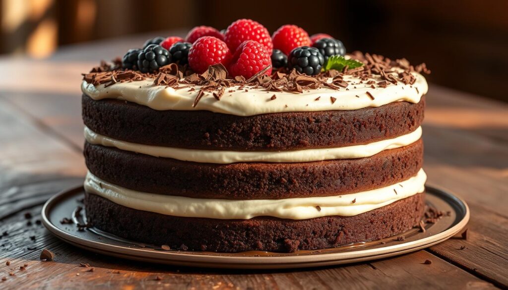 Chocolate Cake with Vanilla Frosting